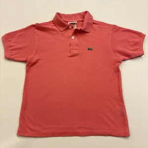Polo Lacoste Niños Talla 10 Rosa Salmón Manga Corta Algodón Logo Cocodrilo - Imagen 1 de 8