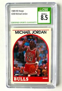 1989-90 NBA Hoops Michael Jordan Card #200 Grade CSG 8.5 Chicago Bulls Legend! - Picture 1 of 3