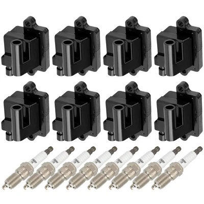 Fit For Chevrolet Silverado 1500 4.8L V8 2002-2005 06 Ignition Coil & Spark Plug - Image 1 of 4