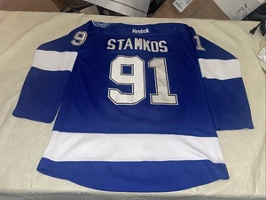 Maglia Steven Stamkos Tampa Bay Lightning Reebok uomo grande blu cucita pulita vintage - Foto 1 di 11