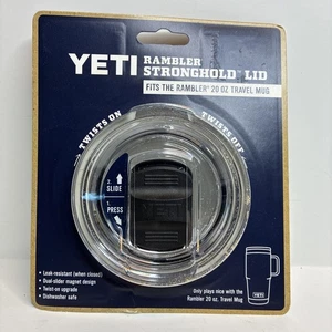 Yeti Rambler Stronghold Black/Clear Lid (Only Fits Rambler 20 oz Travel Mug) NEW - Picture 1 of 6