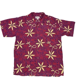 AVANTI blau Hawaii Elvis Presley Seide Tropical Shirt Large Aloha Vintage Tiki - Bild 1 von 9
