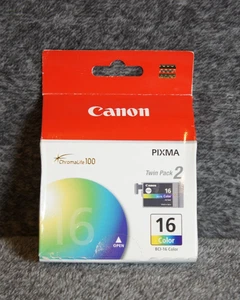 Inchiostro originale Canon PIXMA Twin Pack BCI-16 a colori 16 colori - nuovo sigillato in fabbrica - Foto 1 di 5