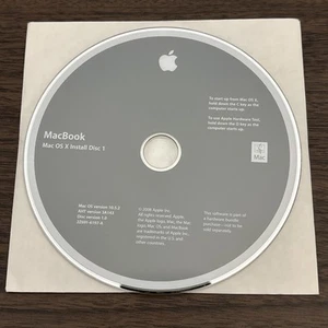 MacBook OS X Install Disc 1 & 2 Version 10.5.2 2008 Disc version 1.0 2Z691-6197A - Picture 1 of 4