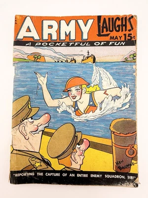 Cartoon GGA Humor Vintage Digest Magazine Army Laughs May 1942 Good Condition Foto 1 de 4
