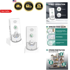 Wireless Intercom System Long Range Two Way Voice Indoor Home Communication - Picture 1 of 8