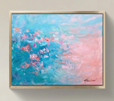 Pintura impresionista original sobre lienzo de 14x11 pulgadas - Firmada por el artista Foto 1 de 4