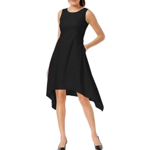 ALFANI NEW Women's Sleeveless Asymmetrical Pocket Fit & Flare Dress TEDO - Picture 1 of 5