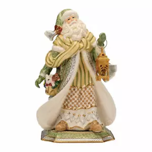 Goebel Figur Santa mit Lanterne, Fitz and Floyd, Steingut, Bunt, 33 cm, 51001571