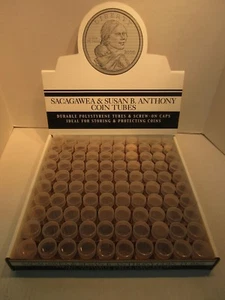 Box of 100 Whitman Harris Round Coin Tube Small Dollar SBA Presidential 20 Count - Picture 1 of 3
