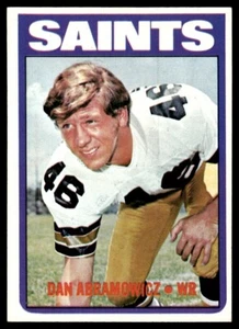 1972 Topps Dan Abramowicz New Orleans Saints #213 - Imagen 1 de 2