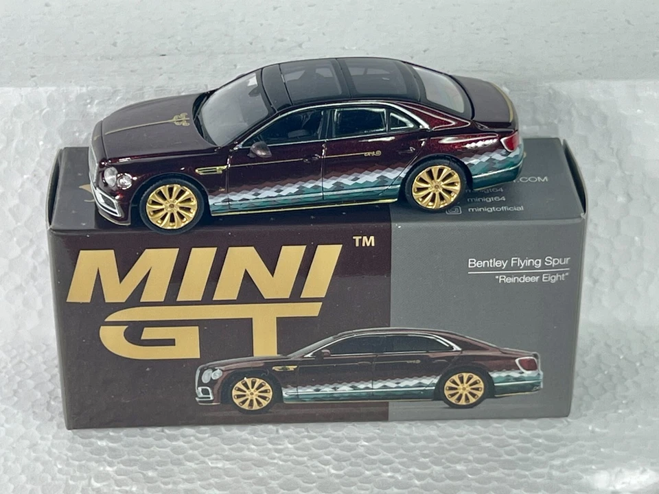 MiniGT Suelto Como Nuevo con Caja e Inserto #285 Bentley Flying Spur Reno Ocho RARO Foto 1 de 1
