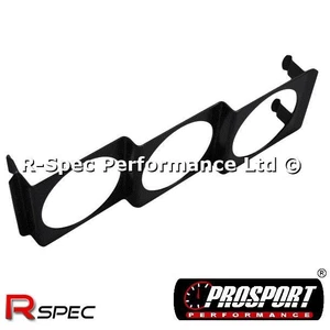 Triple 52mm x 3 Gauge Holder Pod Panel To Fit Standard Stereo Slot / Single DIN - Picture 1 of 2