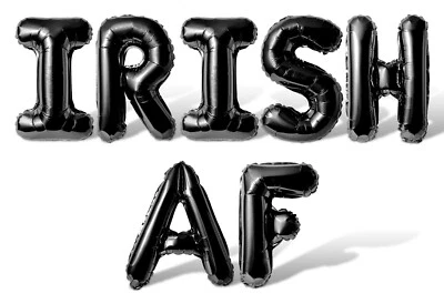 IRISH AF Letter Balloon Banner - 10 Color Options - St Patrick's Day Decorations - Image 1 of 4