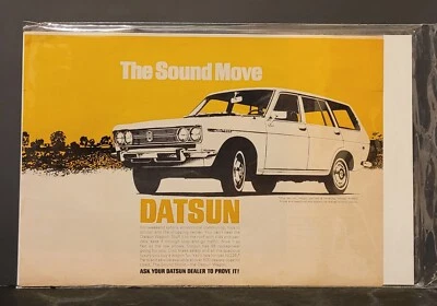 Anuncio impreso vintage Datsun Wagon Automobile The Sound Move 1969 Foto 1 de 2