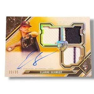Clarke Schmidt 2021 Topps Triple Threads AUTO RELIC Rookie # /35 - Picture 1 of 1