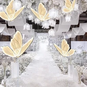 2PCS Outdoor Floor Butterfly Lamp,Luminous Led Lighting for Party Wedding Golden - Picture 1 of 10