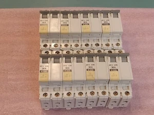 LOT OF 8 ALLEN BRADLEY 1492-CB2 SER B H300 CIRCUIT BREAKER 2 POLE 30A - Picture 1 of 5