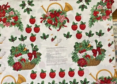3 Panels Cranston VIP Bountiful Christmas Quilt Appliques  Print Cotton Fabric - Image 1 of 4