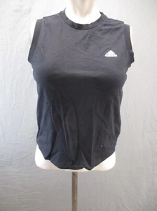 ADIDAS Size S Boys Black 100% Cotton Crew Neck Sleeveless Athletic Tank Top 623 - Picture 1 of 10
