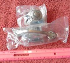 Lot of 1 Liberty Beaded Satin Nickel Drawer Pull handle & 1 cabinet Knob round
