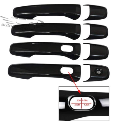 Door Handle Covers Fits 2011-2019 Ford Explorer 2011-2014 Ford Edge Gloss Black Foto 1 de 4