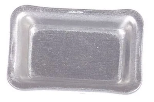 Dolls House Silver Baking Serving Tray Miniature Kitchen Dining Accessory - Picture 1 of 8