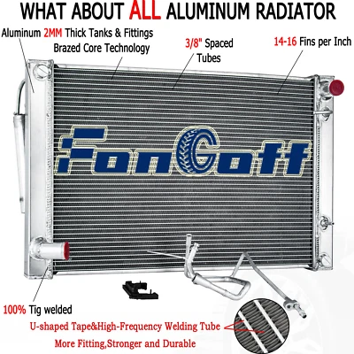 For 2010-20 Nissan 370Z/2007-15 Infiniti Q60 G25 G35/G37 Radiator+Condenser KITS - Image 1 of 4