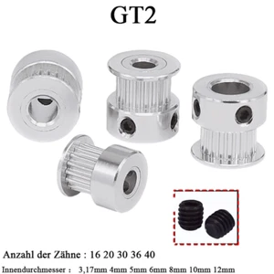 GT2 Zahnrad Antrieb Riemenscheibe Zahnriemenrad CNC 3D Drucker Kugellager Pulley - Bild 1 von 13