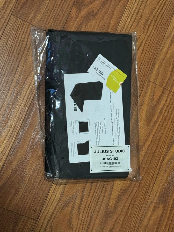 Pantalla de fondo Julius Studio 6 x 9 pies Chromakey negra textura suave Foto 1 de 1