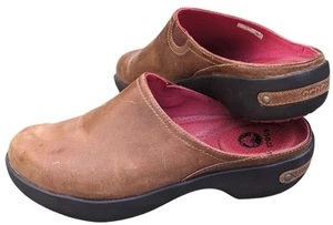 Y2K Crocs Cobbler Leder Clogs 16052 braun Damen 7 Slipper Vintage Gorpcore Gen Z - Bild 1 von 8