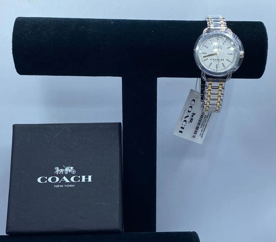 Women's Coach 32mm WR30M Designer Quartz Stainless Steel Watch NWT 145g - Image 1 of 4