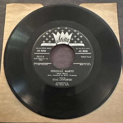 Stas  Jaworski Stella Records 2015 A/B – Polish Tango “Jedna Jedyna” 45 Vinyl Foto 1 de 2