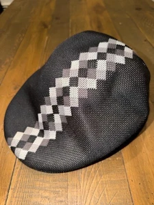 Kangol Argyle Stripe Flatcap weiß grau Large - Bild 1 von 8