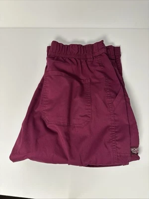 Cherokee Scrubs Top Size Medium Bottom Size Small Set, Wine Color, Short Style - Image 1 of 4