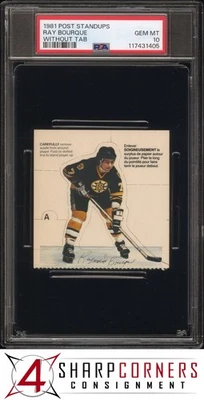 1981 POST STANDUPS RAY BOURQUE HOF WITHOUT TAB POP 7 PSA 10 - Image 1 of 3