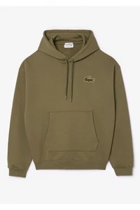 Lacoste Herren Hoody Khaki Grün Loose Fit Bio Baumwolle Hoodie SH2754 M XL - Bild 1 von 6