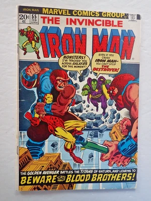 1972 The Invincible Iron Man 55 1st Thanos, Drax - Image 1 of 4