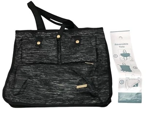 Jenni Chan Broadway Reversible Tote Bag Black NEW - Picture 1 of 12