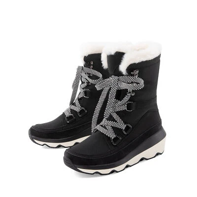 Women's Fur-Lined Insulated Snow Boots Waterproof Non-slip Ski Snow Boots - Image 1 of 4