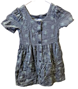 GIRL'S CARTER'S GRAY BUTTON DOWN DRESS SIZE 6 - Picture 1 of 8