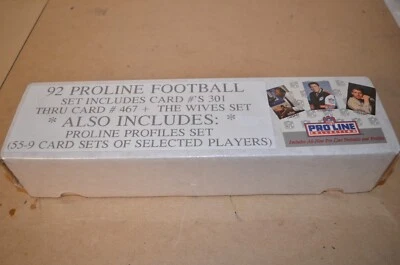 SEALED PRO LINE 1992 NFL FOOTBALL CARDS #301-467 + WIVES + PROFILES & PORTRAITS - Image 1 of 3