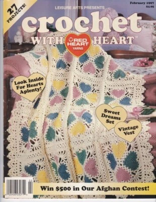 Revista Crochet With Heart Febrero 1997 ***ENVÍO GRATUITO*** Foto 1 de 3