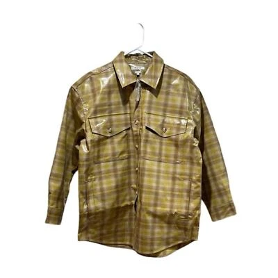 NWT Madewell Laminated Superoversized Shirt Jacket in Yarn Dye - Image 1 of 4