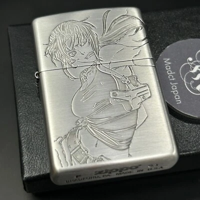 Zippo BLACK LAGOON REVY 3-sides Etching Oxidized Silver Plating Japan Limited - Image 1 of 4