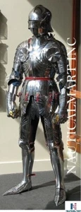 Armadura Gótica Acero Inoxidable Traje Completo de Armadura Traje de Armadura Medieval Disfraz - Imagen 1 de 3