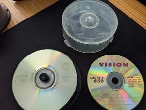 22 CD-Rohlinge: 19 x TDK Metallic CD-R80 700 MB, 3 x Vision DATA CD-R 650 MB 32X - Afbeelding 1 van 1
