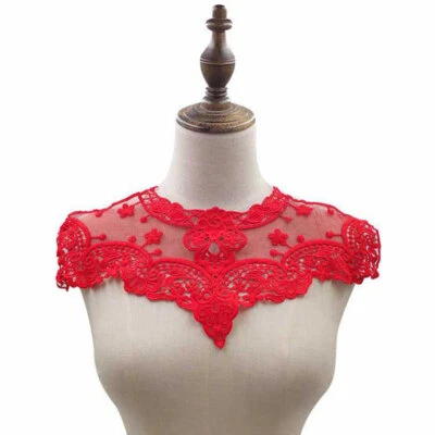 Lace Embroidered Applique Collar Trim Flower Neckline Scrapbooking Sewing NEW/US - Image 1 of 4