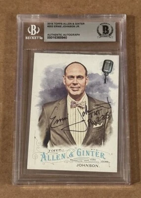 ERNIE JOHNSON SIGNED 2016 TOPPS ALLEN &GINTER BECKETT COA AUTHENTIC TNT  NBA - Image 1 of 2