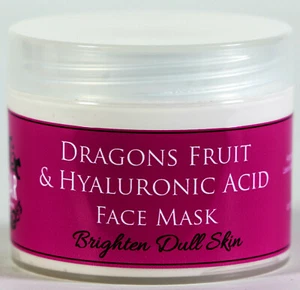 Face Mask Cream Dragon Fruit & Hyaluronic Acid Brightens Dull Skin By Cougar - Picture 1 of 3
